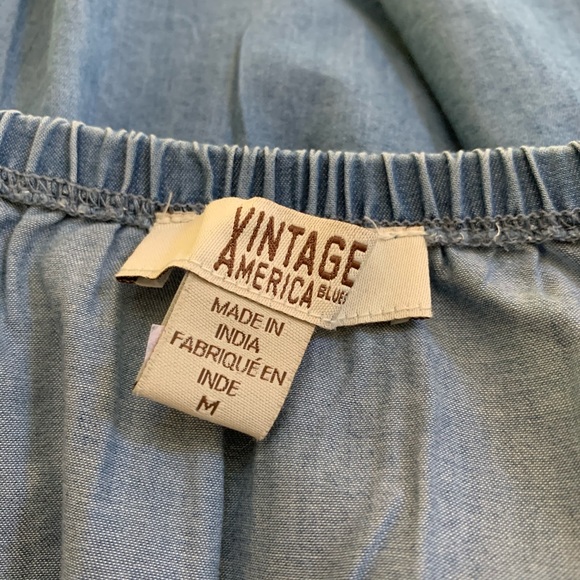 NWOT Vintage America Blues Chambray Top - Picture 5 of 6